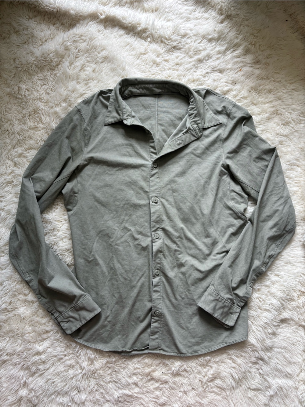 lululemon athletica Olive Green Button Down Shirt